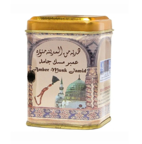 Твердые сухие духи в жестяной банке (Amber Jamid & Musk Jamid) - амбра и мускус / 25гр., Hemani
